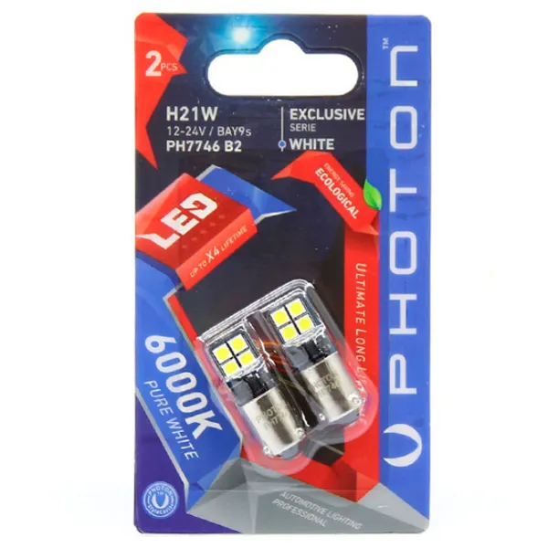 Lampă auto Photon PH7746 B2 LED/ H21W/ BAY9s/ 21 W photo 1 Lampă auto Photon PH7746 B2 LED/ H21W/ BAY9s/ 21 W photo 1