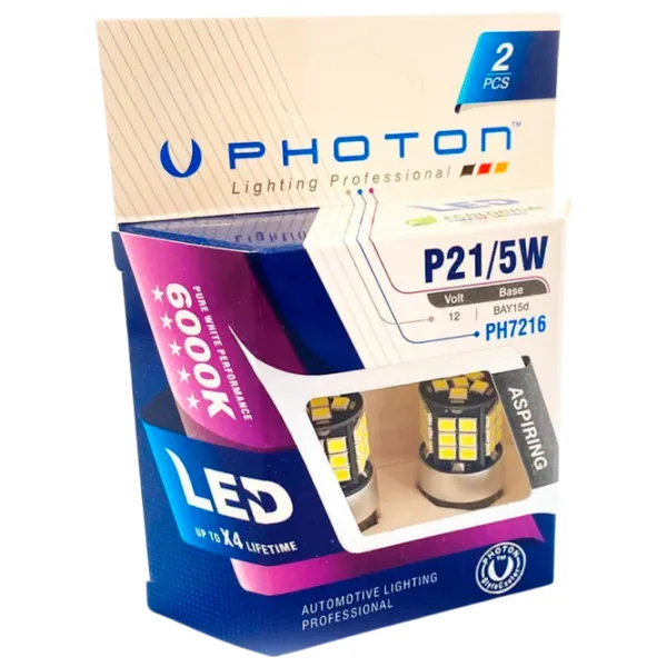 Lampă auto Photon PH7216 LED/ P21/ 5/ BAY15d/ 21 - 5 W photo 1 Lampă auto Photon PH7216 LED/ P21/ 5/ BAY15d/ 21 - 5 W photo 1