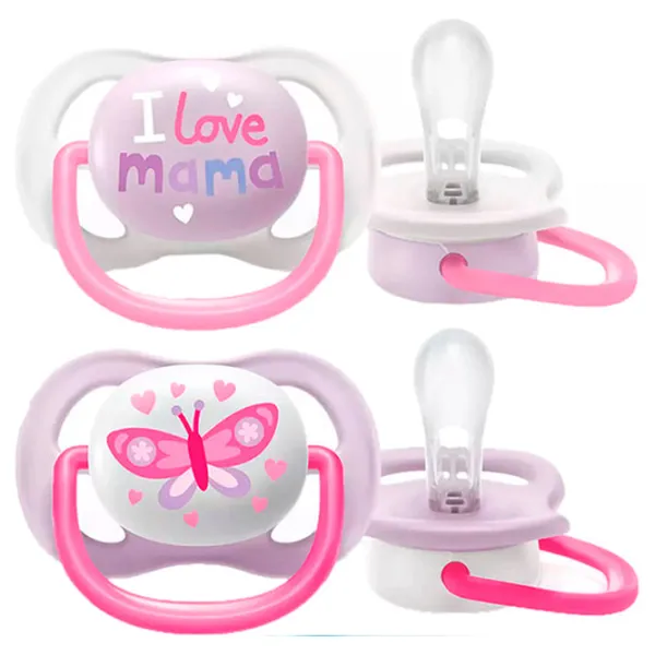 Соска круглая Philips Avent Ultra Air Happy SCF080/ 02 для девочек/ 0 месяцев - 6 месяцев/ Силикон/ Разноцветный photo 1
