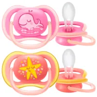 Соска круглая Philips Avent Ultra Air SCF085/ 04 для девочек/ 6 месяцев - 18 месяцев/ Силикон/ Разноцветный