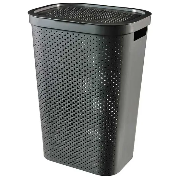 Coș pentru rufe Curver Infinity Recycled 60 l/ Plastic/ Anthracite photo 1
