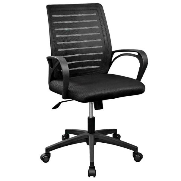 Fotoliu de birou DecoPrim Ergo Plasă acrilică/ Black photo 1 Fotoliu de birou DecoPrim Ergo Plasă acrilică/ Black photo 1