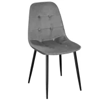 Scaun de bucătărie DecoPrim M-01-3 HLR 21 Catifea/ Gray Black