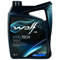 Моторное масло Wolf 5W40 VITALTECH 5W-40 5 л синтетическое