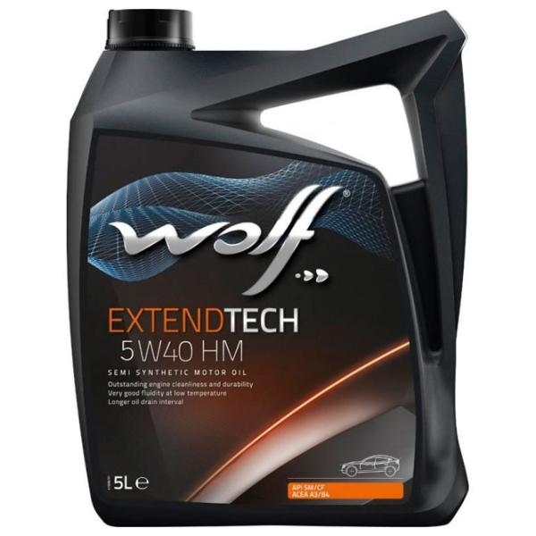 Моторное масло Wolf 5W40 EXTENDTECH HM 5W-40 5 л синтетическое photo 1