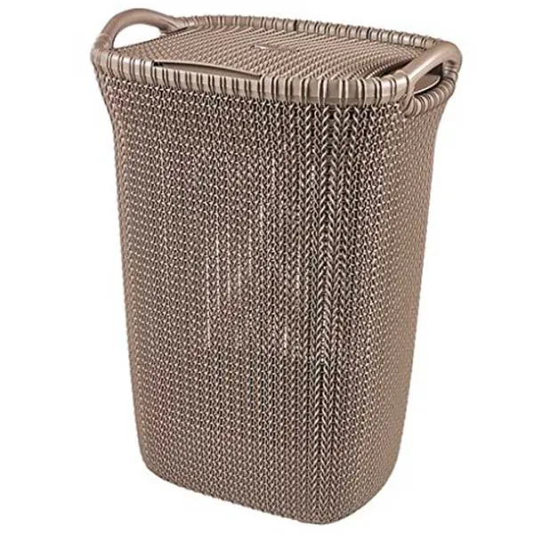 Coș pentru rufe Curver Knit 57 l/ Plastic/ Brown photo 1