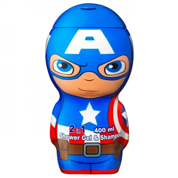 Șampon și gel Air-Val 2D Captain America P009033 400 ml/ 3+ photo 1