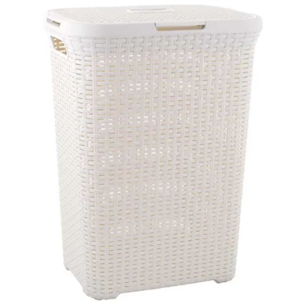 Coș pentru rufe Curver Natural Style 60 l/ Plastic/ Cream photo 1