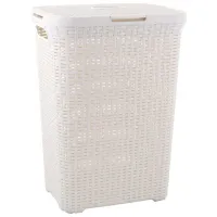 Coș pentru rufe Curver Natural Style 60 l/ Plastic/ Cream