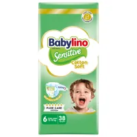 Scutece pentru copii Babylino Sensitive 6 13 - 18 kg/ 38 buc.