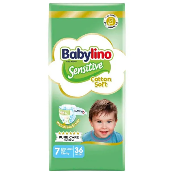 Scutece pentru copii Babylino Sensitive 7 15+ kg/ 36 buc. photo 1