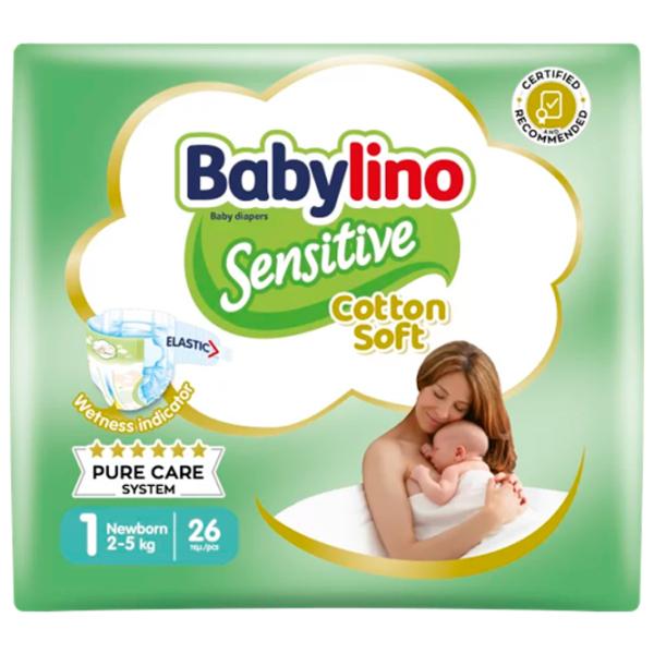 Scutece pentru copii Babylino Sensitive 1 2 - 5 kg/ 26 buc. photo 1