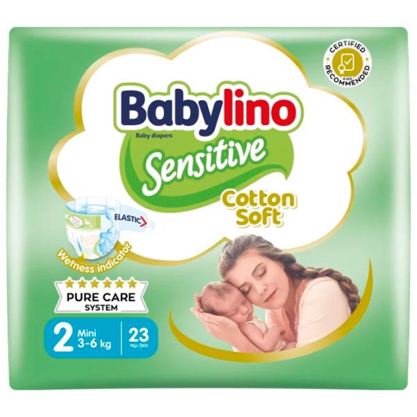 Scutece pentru copii Babylino Sensitive 2 3-6 kg/ 23 buc. photo 1