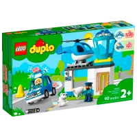 Конструктор LEGO Police Station & Helicopter Транспорт/ Разноцветный