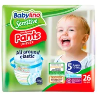 Scutece pentru copii Babylino Sensitive Pants Unisex 5 10 - 16 kg/ 26 buc.