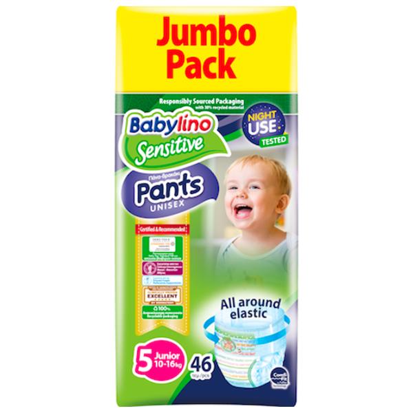 Scutece pentru copii Babylino Sensitive Pants Unisex 5 10 - 16 kg/ 46 buc. photo 1
