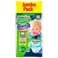 Scutece pentru copii Babylino Sensitive Pants Unisex 6 13 - 18 kg/ 42 buc.