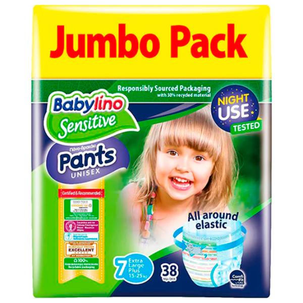 Scutece pentru copii Babylino Sensitive Pants Unisex 7 15 - 25 kg/ 38 buc. photo 1