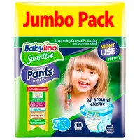 Подгузники для детей Babylino Sensitive Pants Unisex 7 15 - 25 кг/ 38 шт.