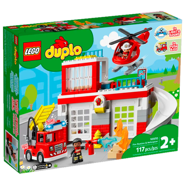 Конструктор LEGO Fire Station & Helicopter Пожарные/ Разноцветный photo 1