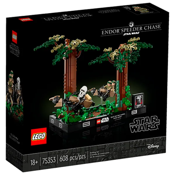 Constructor LEGO Lego Star Wars: Endor Speeder Chase Diorama Scenă din film/ Multicolor photo 1