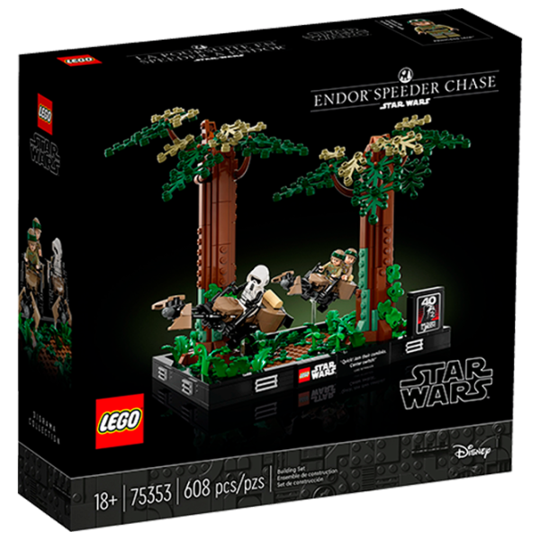 Constructor LEGO Lego Star Wars: Endor Speeder Chase Diorama Scenă din film/ Multicolor photo 1
