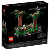 Constructor LEGO Lego Star Wars: Endor Speeder Chase Diorama Scenă din film/ Multicolor