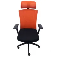 Fotoliu de birou ART ErgoStyle-720S Pânză, plasă acrilică/ Orange Black