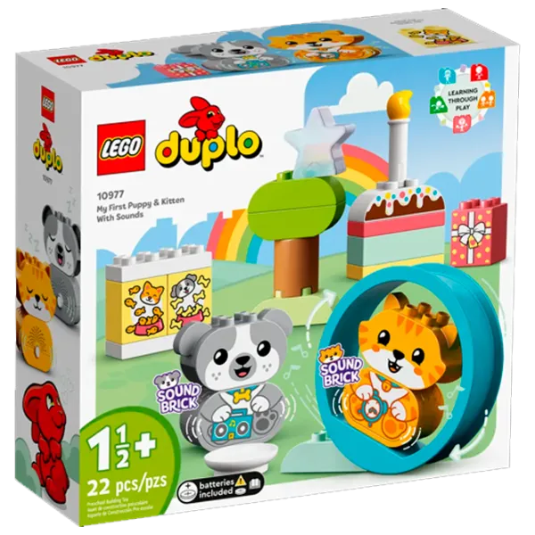 Constructor LEGO My First Puppy & Kitten With Sounds Animale/ Multicolor photo 1
