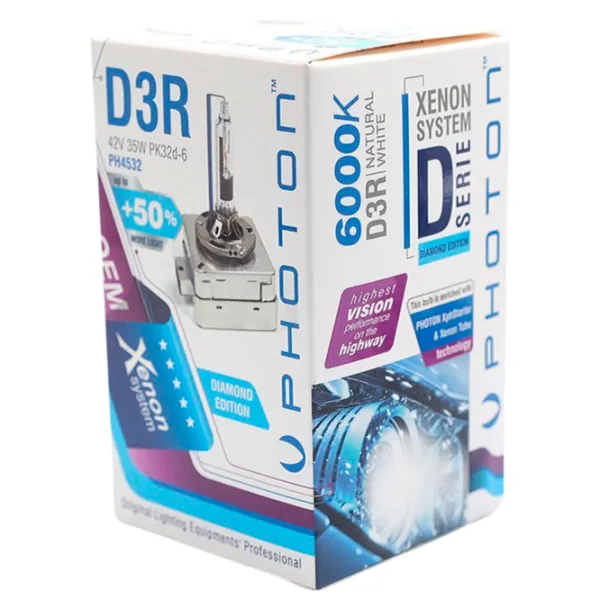 Lampă auto Photon PH4532 +%50 Xenon/ D3R/ PK32d-6/ 35 W photo 1 Lampă auto Photon PH4532 +%50 Xenon/ D3R/ PK32d-6/ 35 W photo 1