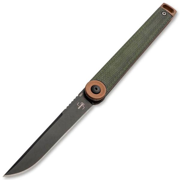Нож Boker Plus Kaizen Green Canvas Micarta 01BO391 карманный/ D2 photo 1 Нож Boker Plus Kaizen Green Canvas Micarta 01BO391 карманный/ D2 photo 1