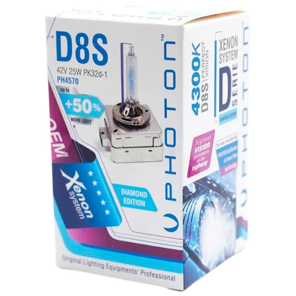 Lampă auto Photon PH4570 +%50 Xenon/ D8S/ PK32d-1/ 25 W photo 1 Lampă auto Photon PH4570 +%50 Xenon/ D8S/ PK32d-1/ 25 W photo 1
