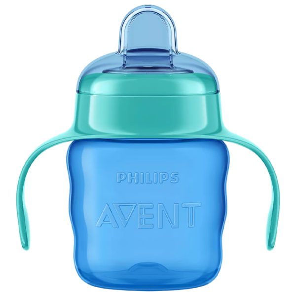 Sticluță cu pai Philips SCF551/ 05 200 ml 6 luni/ Polipropilenă/ Blue photo 1