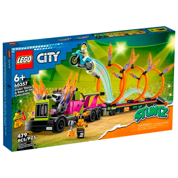 Конструктор LEGO Stunt Truck & Ring of Fire Challenge Транспорт/ Разноцветный photo 1