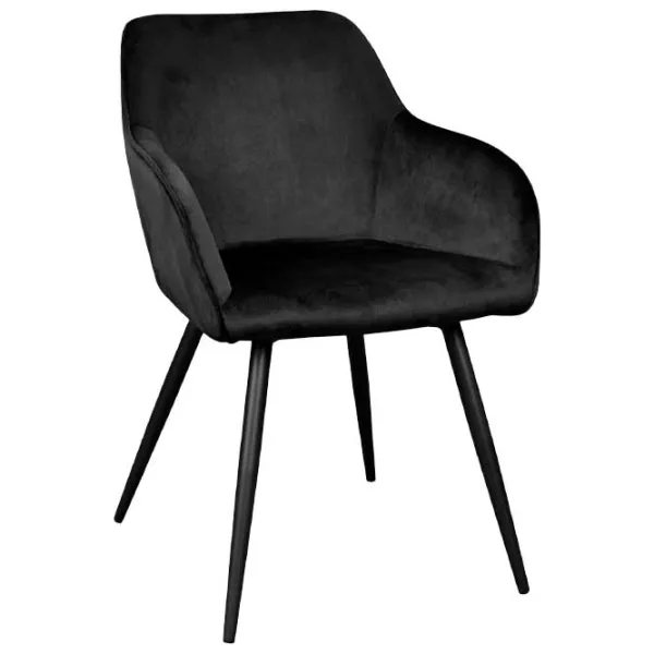 Scaun de bucătărie DecoPrim Airis Catifea/ Black Black photo 1 Scaun de bucătărie DecoPrim Airis Catifea/ Black Black photo 1