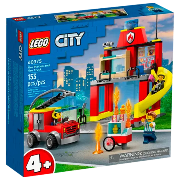 Конструктор LEGO Fire Station and Fire Truck Пожарные/ Разноцветный photo 1