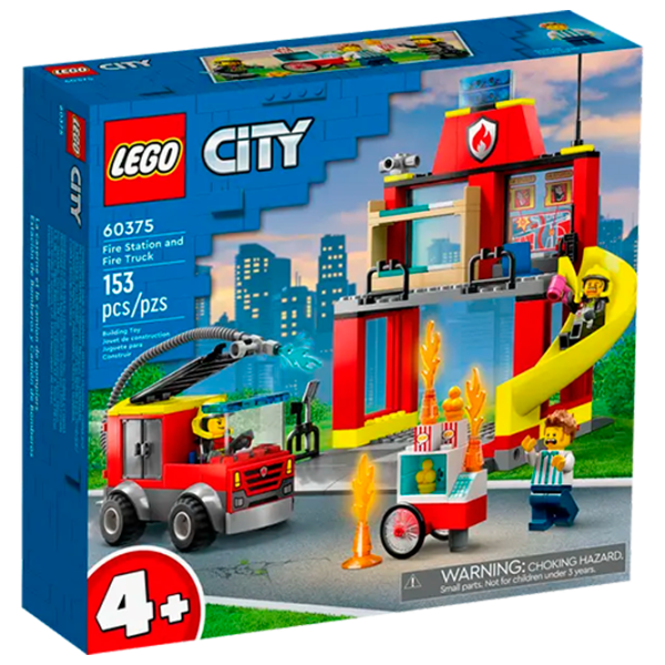 Конструктор LEGO Fire Station and Fire Truck Пожарные/ Разноцветный photo 1