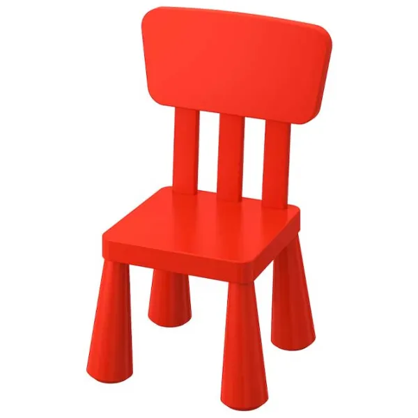 Scaun de gradina pentru copii Ikea Mammut Plastic/ Plastic/ Red photo 1