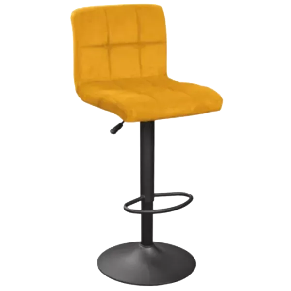 Scaun de bar Deco SB-044 Catifea/ Metal/ Mustard photo 1