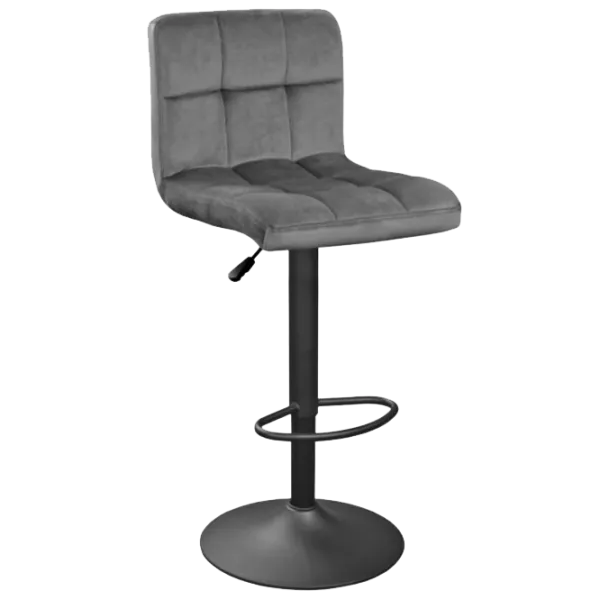 Scaun de bar Deco SB-044 Catifea/ Metal/ Grey photo 1