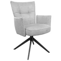 Scaun de bucătărie DecoPrim Blanc Plus Stofă/ Light Gray