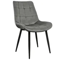 Кухонный стул DecoPrim Hans Бархат/ Тёмно-серый Черный
