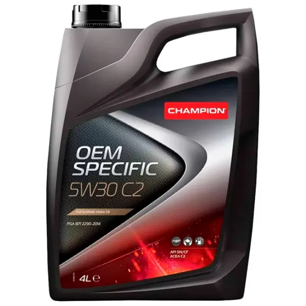 Моторное масло Champion OEM SPECIFIC 5W30 C2 5W-30 4 л синтетическое photo 1