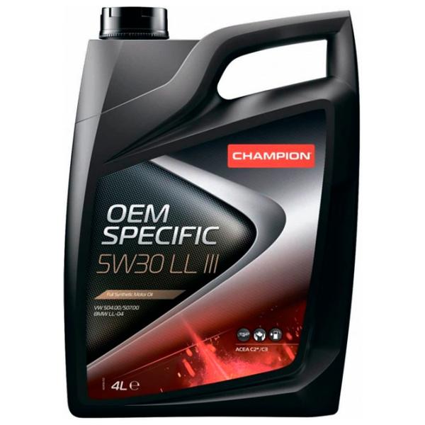Моторное масло Champion Oem Specific 5W30 LL III 5W-30 4 л синтетическое photo 1