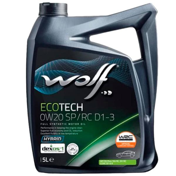 Моторное масло Wolf 0W20 ECOTECH D1-3 0W-20 5 л синтетическое photo 1 Моторное масло Wolf 0W20 ECOTECH D1-3 0W-20 5 л синтетическое photo 1