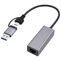 Adapter Cablexpert A-USB3AC-LAN-01 USB Type-C/ Gray