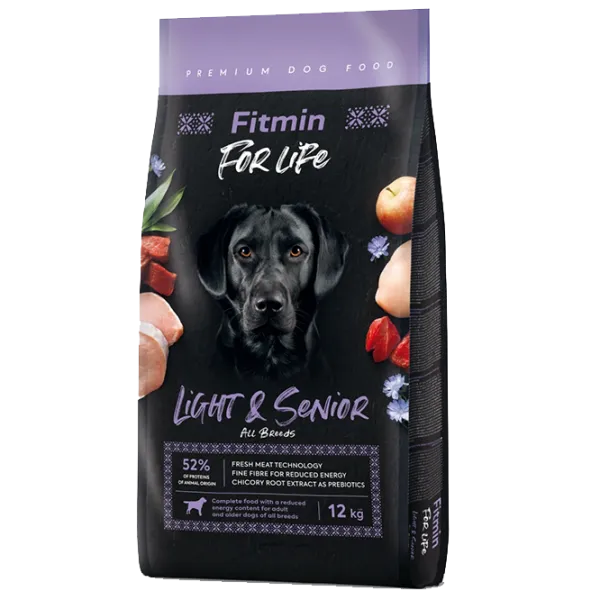 Hrană pentru câini uscată Fitmin For Life Light & Senior 692-003 12 kg/ Carne photo 1 Hrană pentru câini uscată Fitmin For Life Light & Senior 692-003 12 kg/ Carne photo 1