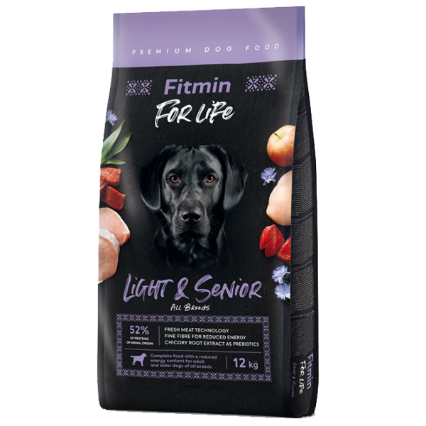 Hrană pentru câini uscată Fitmin For Life Light & Senior 692-003 12 kg/ Carne photo 1 Hrană pentru câini uscată Fitmin For Life Light & Senior 692-003 12 kg/ Carne photo 1