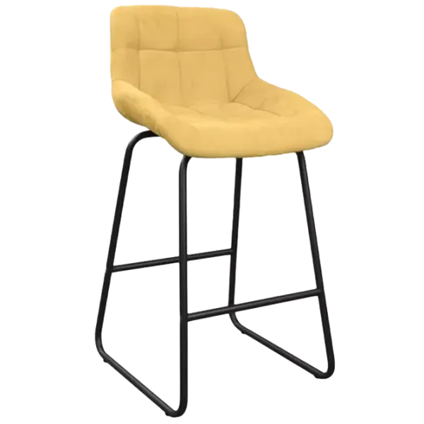 Scaun de bar Deco Soro-40 Stofă/ Metal/ Yellow photo 1