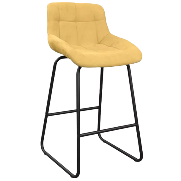 Scaun de bar Deco Soro-40 Stofă/ Metal/ Yellow photo 1
